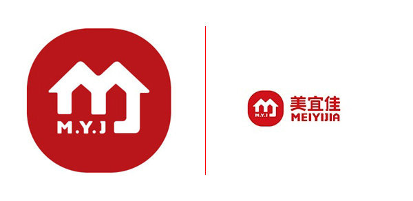 美宜佳便利店LOGO，美宜佳便利店標志，美宜佳新品牌設計，便利店品牌設計