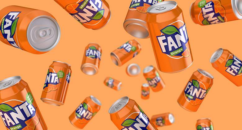 芬達（FANTA）標志，芬達（FANTA）LOGO，芬達（FANTA）品牌形象設(shè)計，飲品包裝設(shè)計，飲品品牌設(shè)計