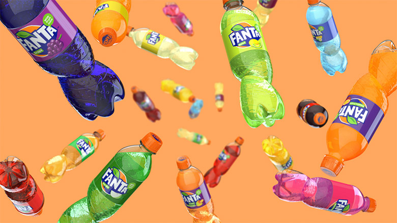 芬達（FANTA）標志，芬達（FANTA）LOGO，芬達（FANTA）品牌形象設(shè)計，飲品包裝設(shè)計，飲品品牌設(shè)計