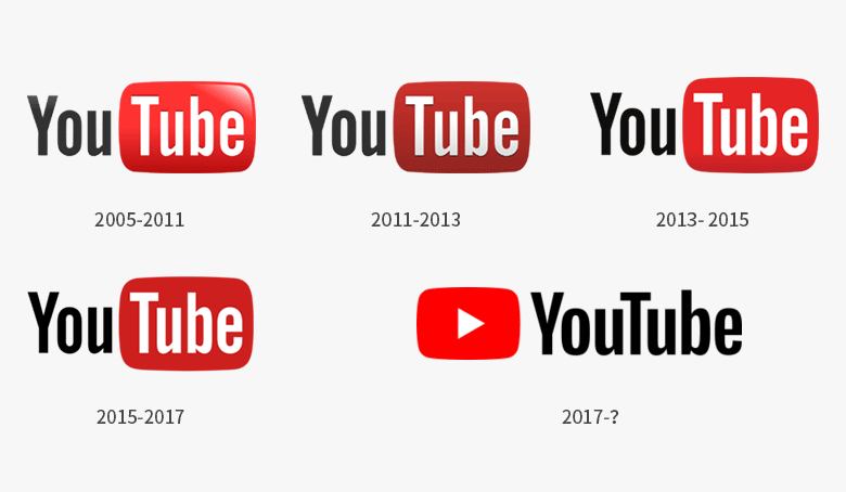 YouTube標(biāo)志，YouTube LOGO，視頻分享網(wǎng)站LOGO，YouTube形象設(shè)計(jì)