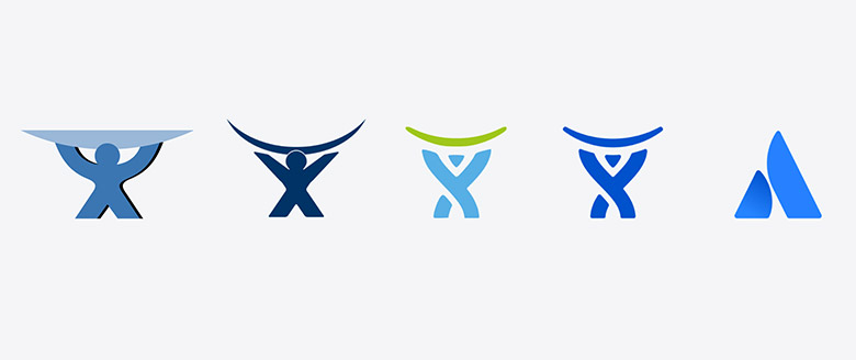 AtlassianLOGO，Atlassian標(biāo)志，Atlassian形象設(shè)計(jì)，軟件開發(fā)標(biāo)志設(shè)計(jì)，軟件開發(fā)品牌設(shè)計(jì)