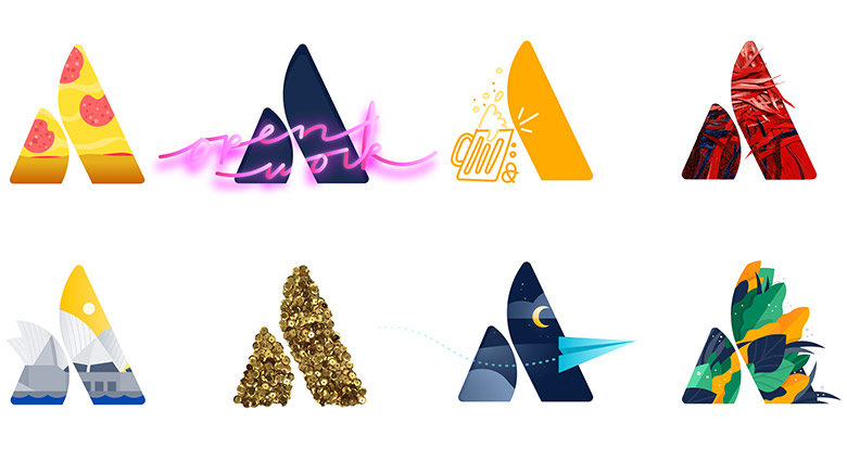 AtlassianLOGO，Atlassian標(biāo)志，Atlassian形象設(shè)計(jì)，軟件開發(fā)標(biāo)志設(shè)計(jì)，軟件開發(fā)品牌設(shè)計(jì)