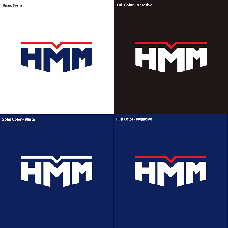 現(xiàn)代商船HMM標志,現(xiàn)代商船HMM LOGO,現(xiàn)代商船HMM品牌形象設計