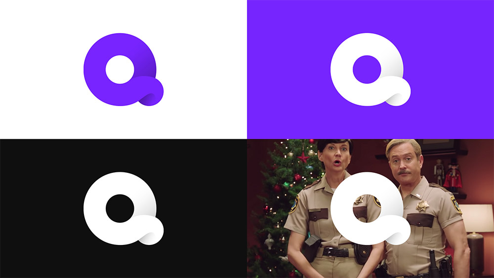 Quibi移動(dòng)短視頻平臺(tái)LOGO,Quibi移動(dòng)短視頻平臺(tái)標(biāo)志,短視頻品牌設(shè)計(jì)