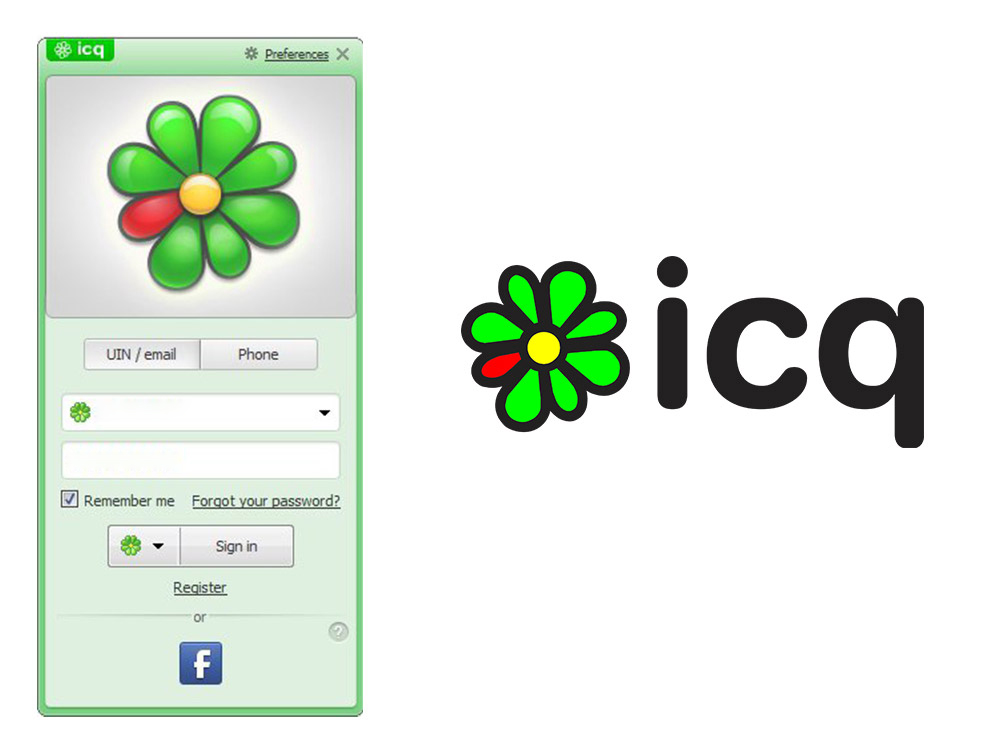 ICQ即時聊天軟件LOGO,ICQ即時聊天軟件標志,ICQ即時聊天軟件品牌形象設(shè)計,聊天軟件品牌設(shè)計